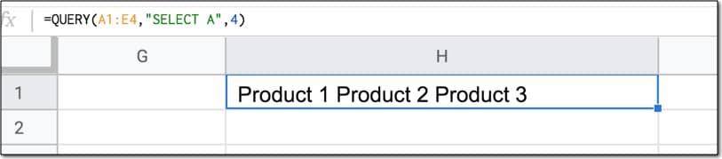công thức trong ô H1